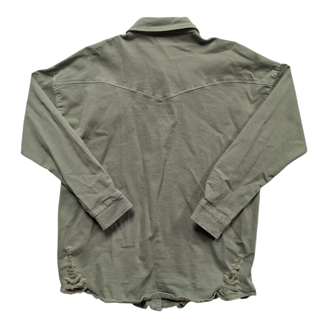 Jacket Denim By Mazik In Green, Size:M