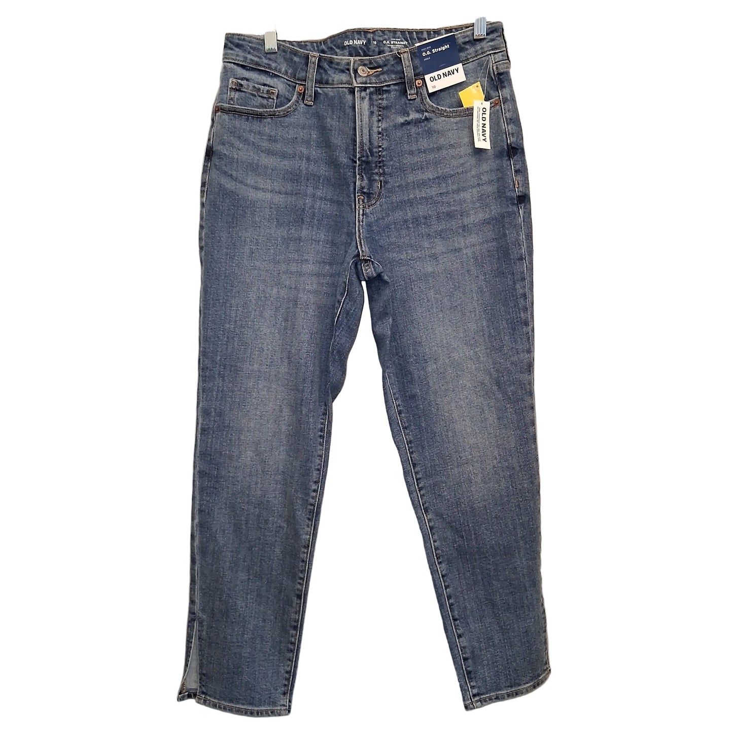 Jeans Straight By Old Navy In Blue Denim, Size:10