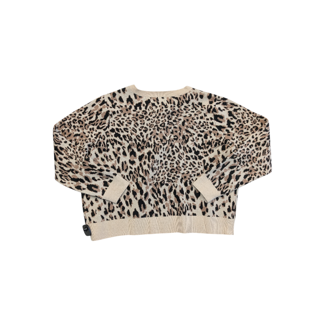 Sweater Cardigan By A New Day In Animal Print, Size:1X