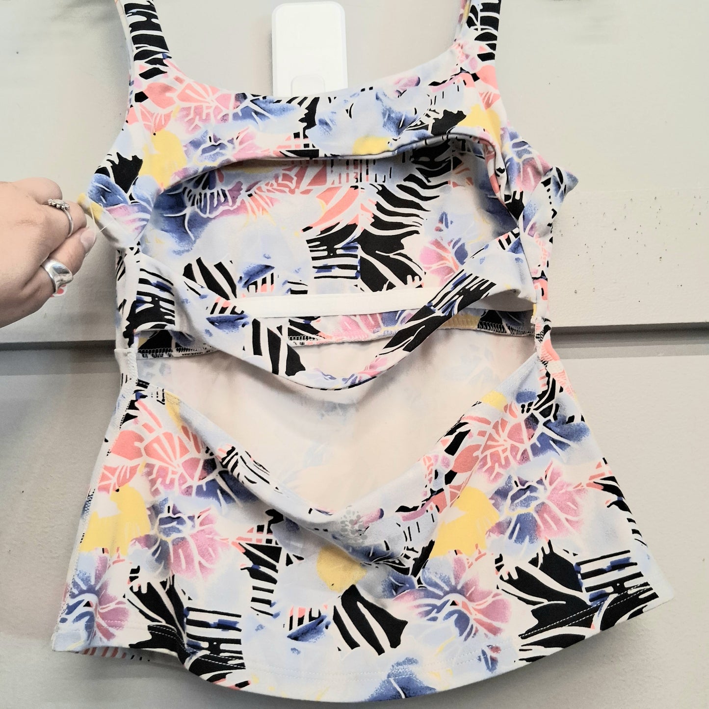 Athletic Tank Top By Free People In Floral Print, Size:S
