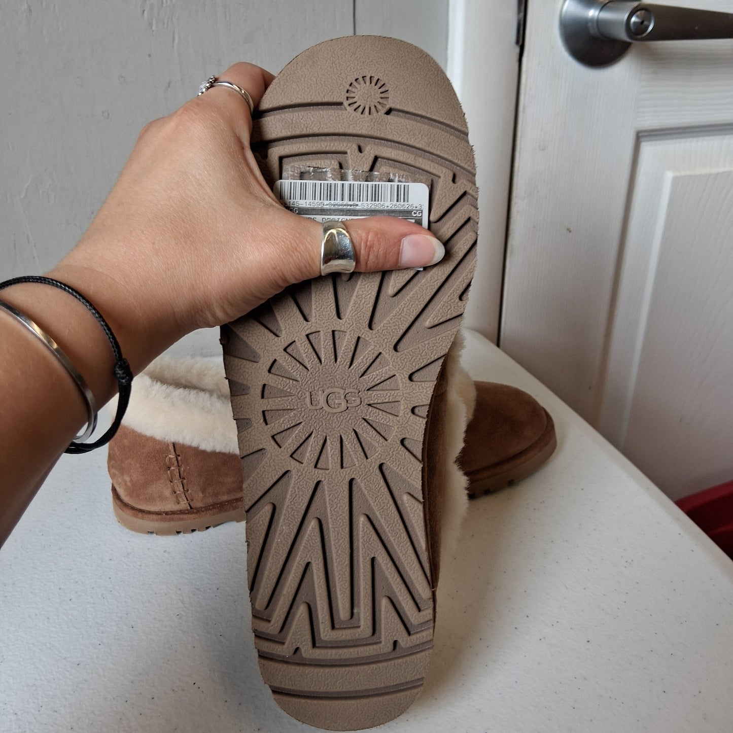 Slippers Designer By Ugg In Brown, Size:6.5