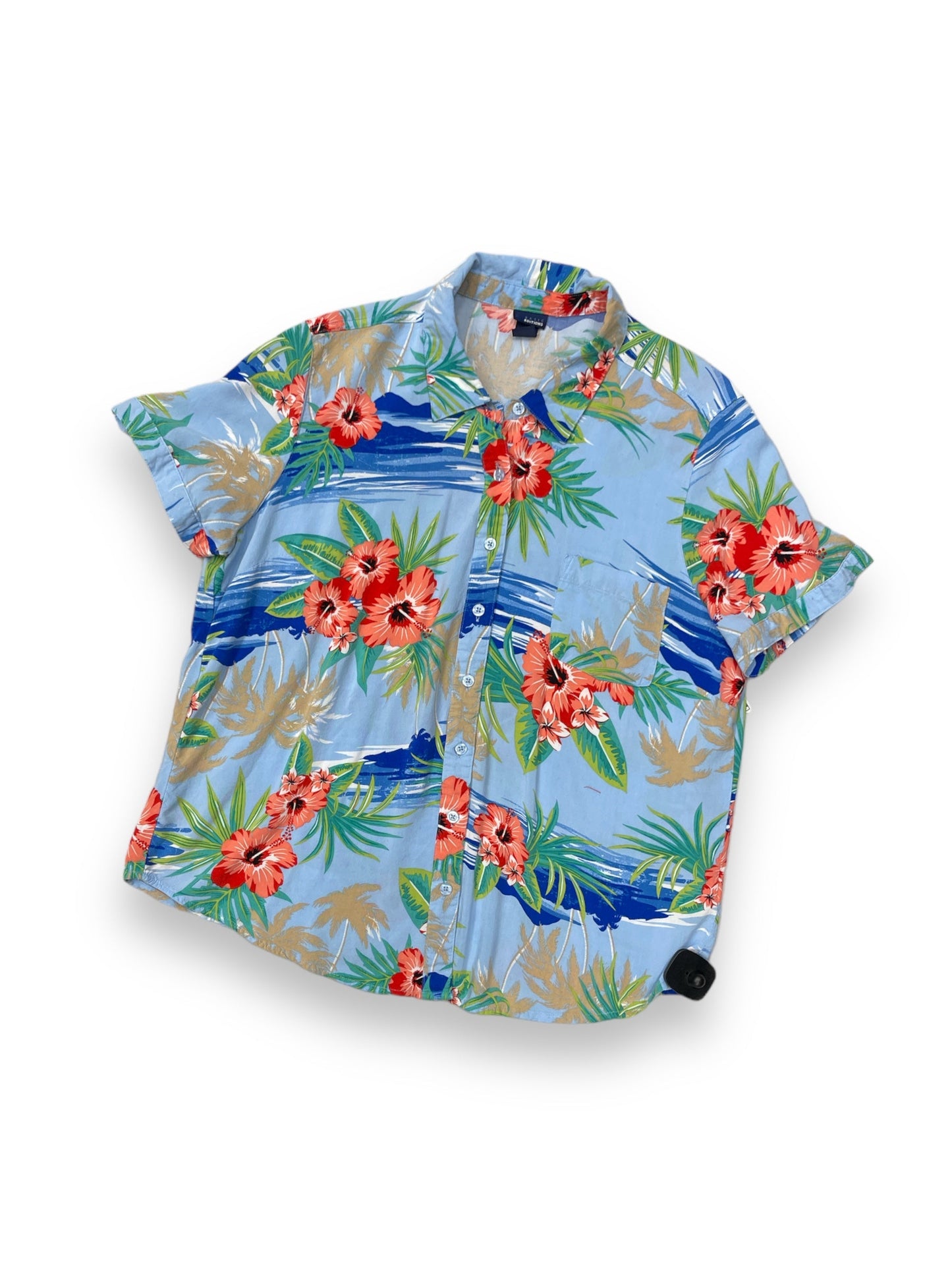 Top Short Sleeve By Basic Editions Size: Xl