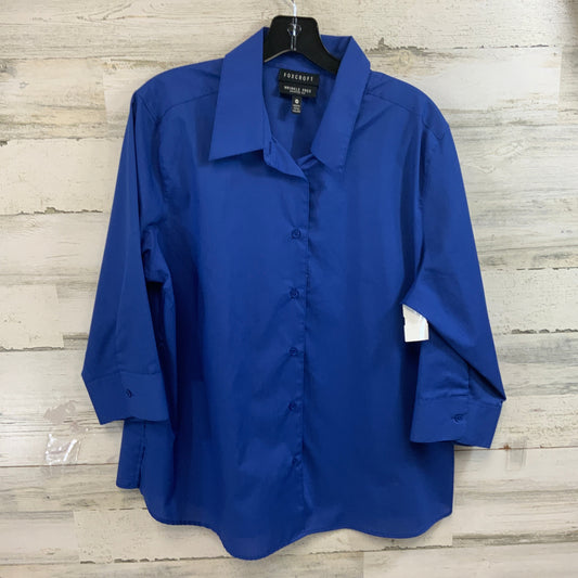 Blouse 3/4 Sleeve By Foxcroft  Size: L