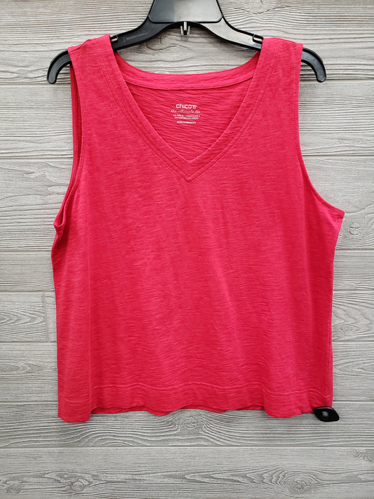 SLEEVELESS TOP BY CHICOS SIZE L