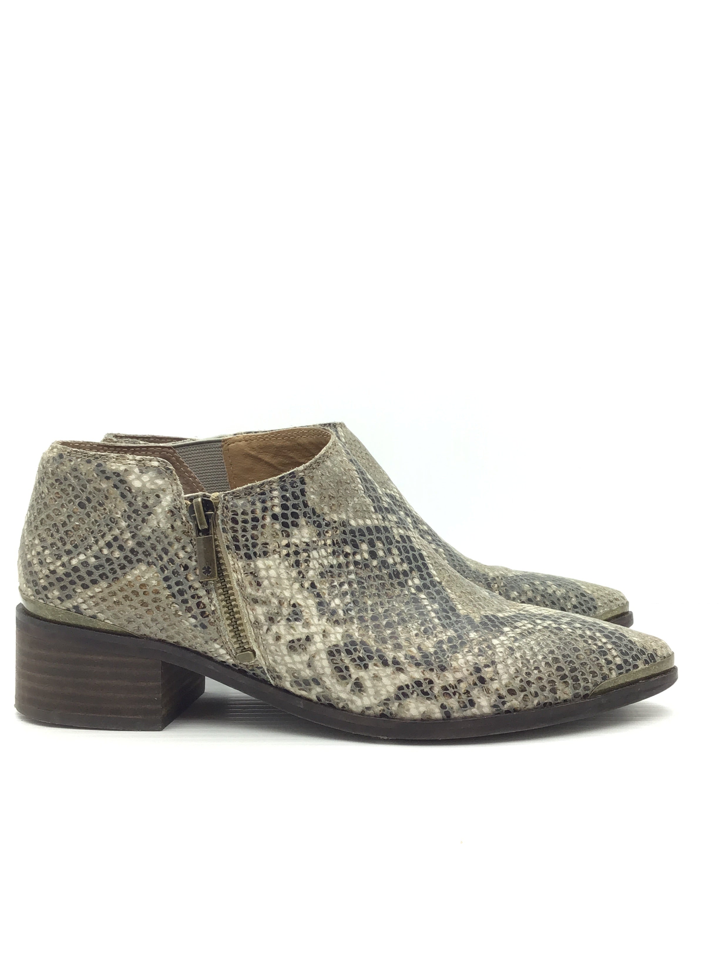 lucky brand snakeskin booties