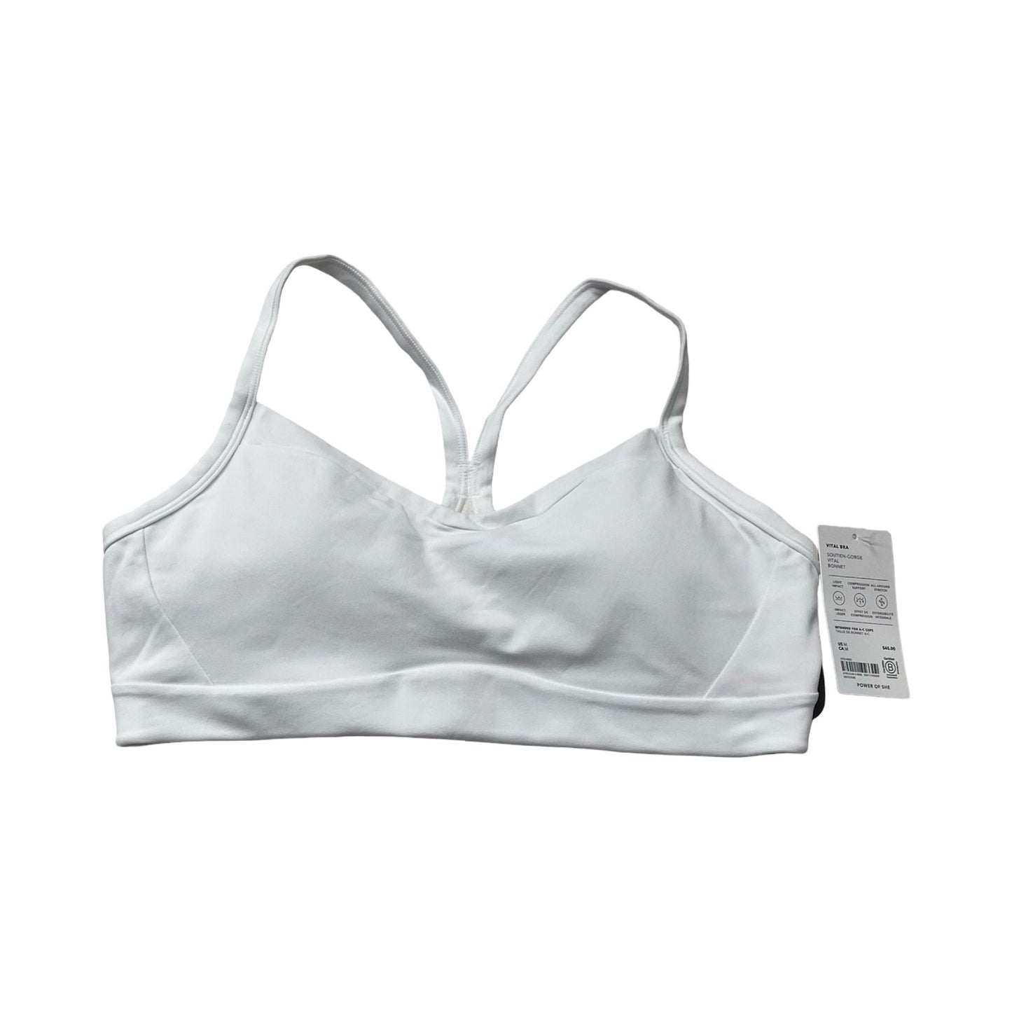 Athletic Bra By Athleta In White, Size:M