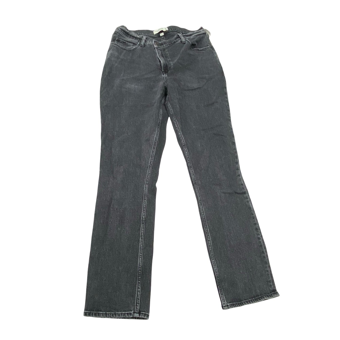 Jeans Straight By Abercrombie And Fitch In Black Denim, Size:10