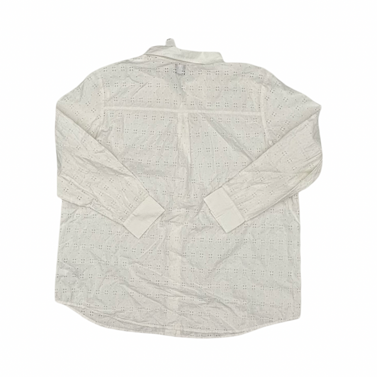 Blouse Ls By Gap In White, Size:Xxl