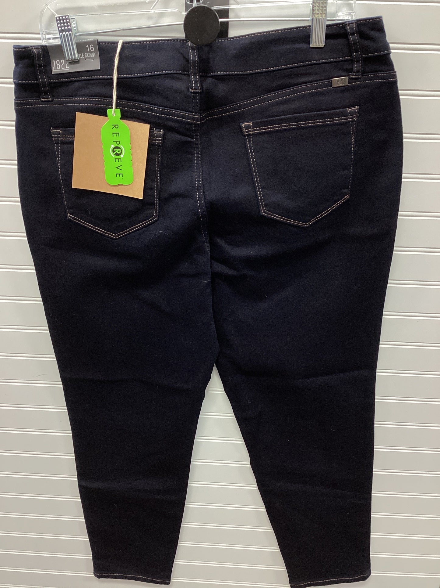 Jeans Skinny By 1822 Denim In Blue Denim, Size:16