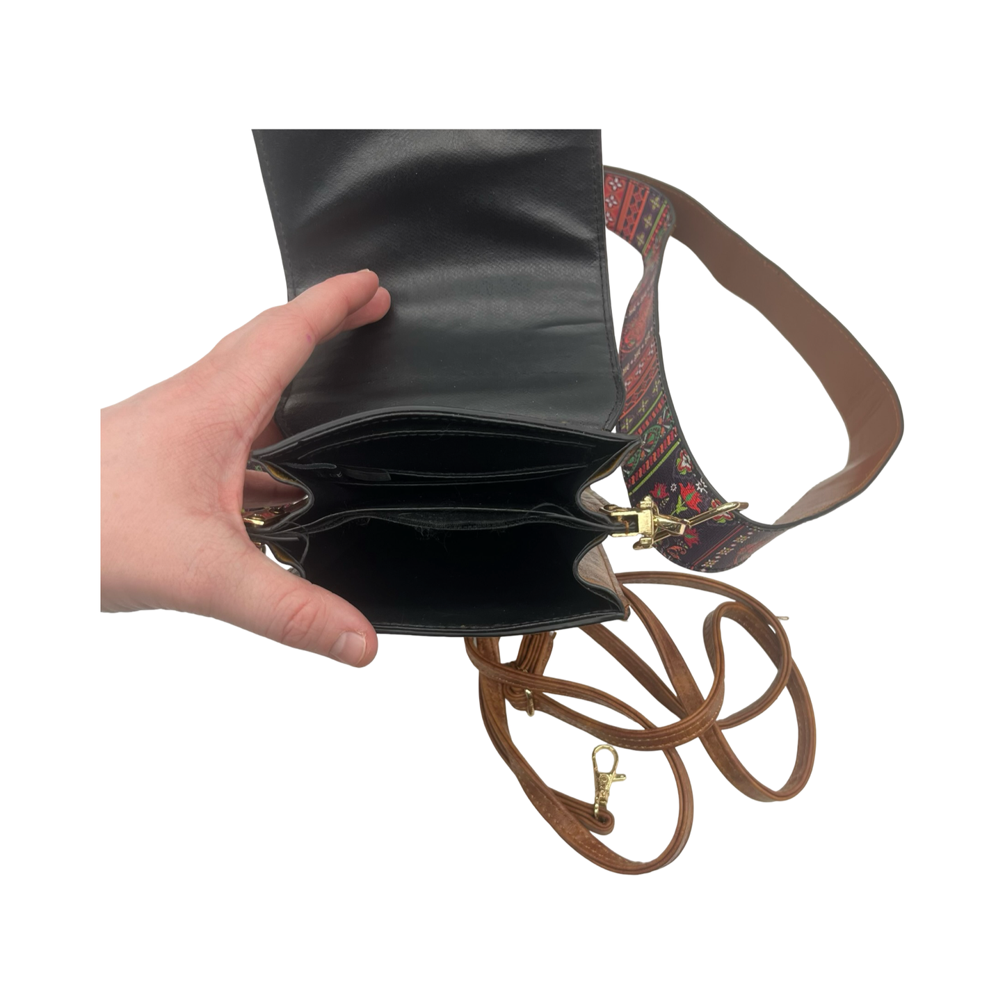 Crossbody By Clothes Mentor In Brown, Size:Small