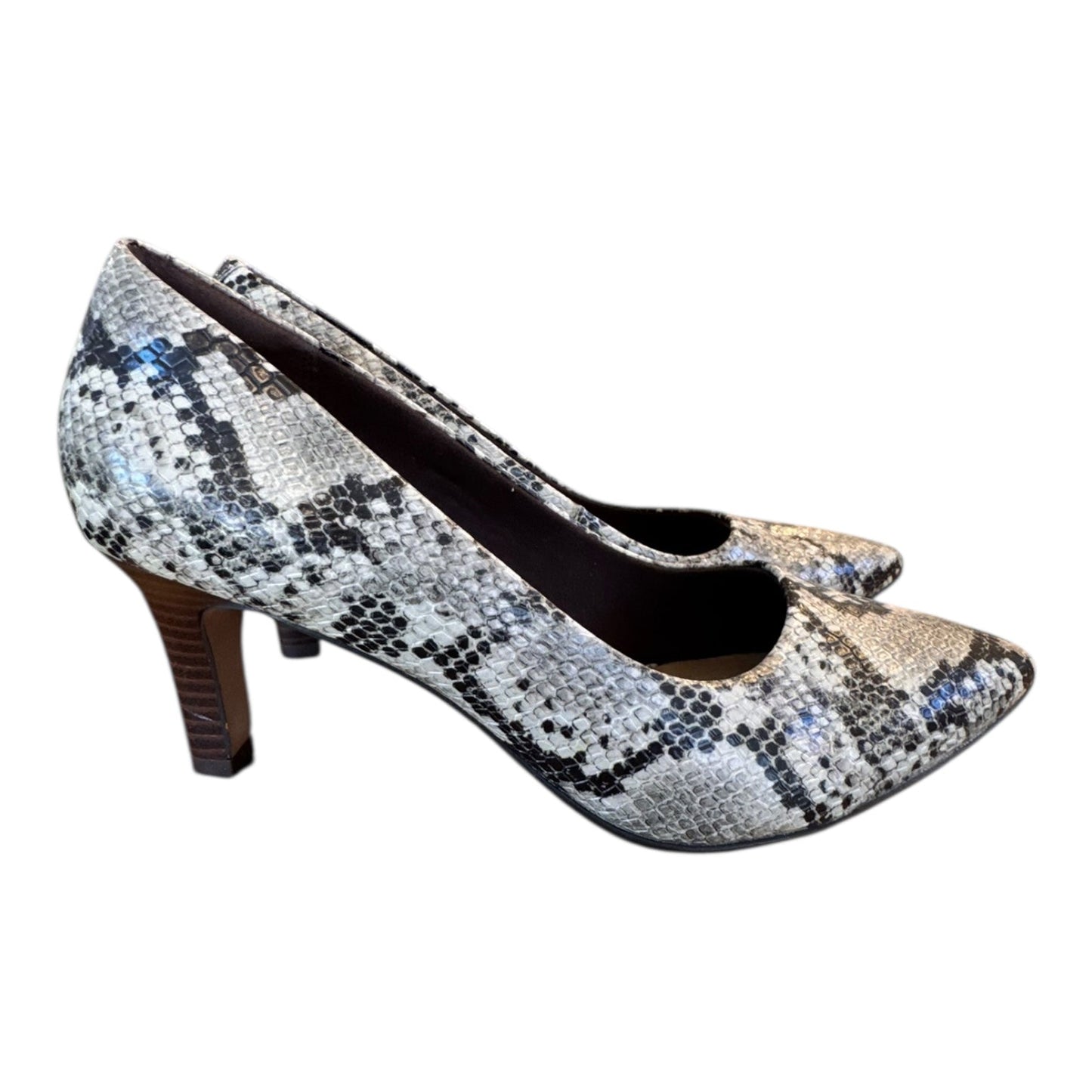 Shoes Heels Block By Clarks In Animal Print, Size:10