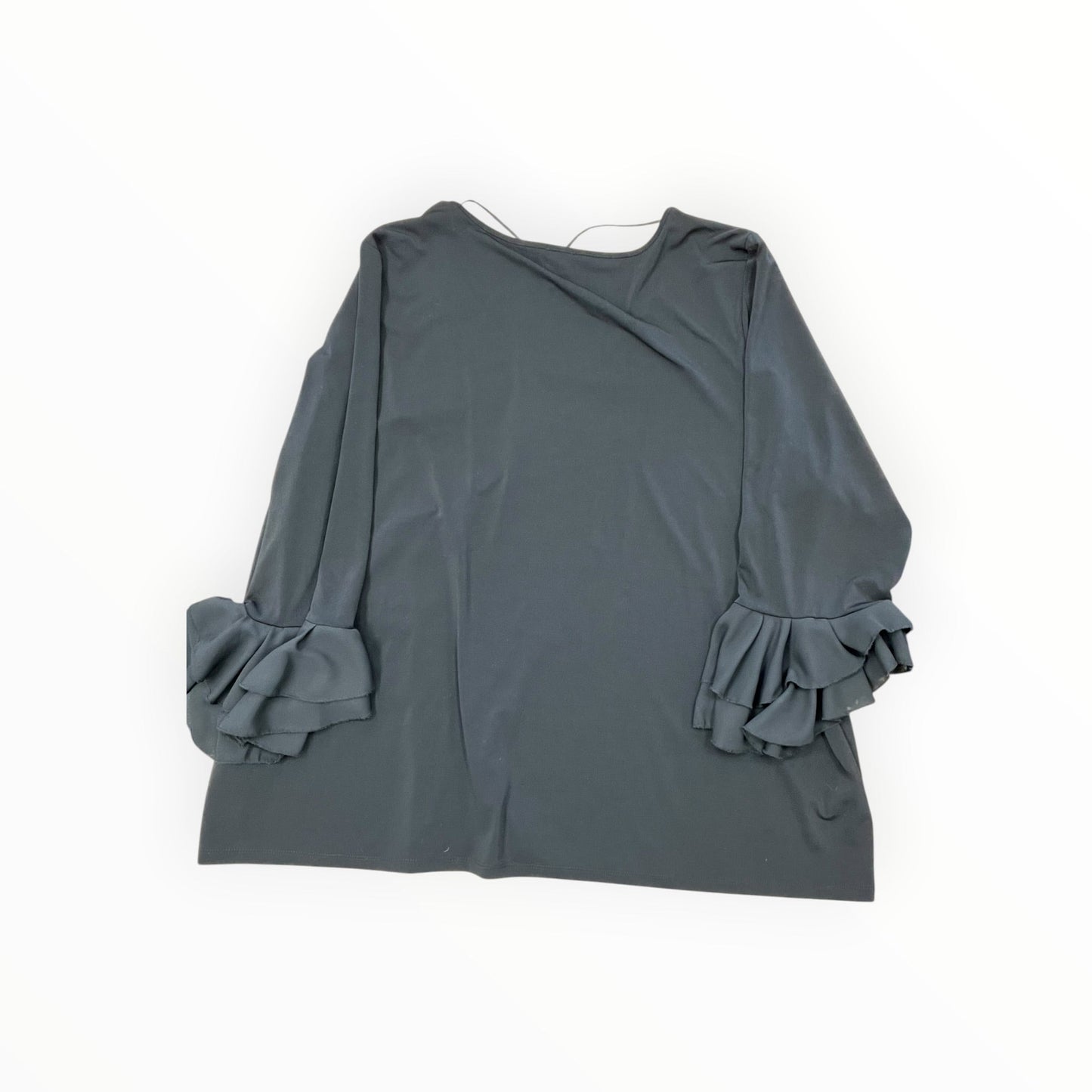 Top 3/4 Sleeve By Cupio In Black, Size:2X