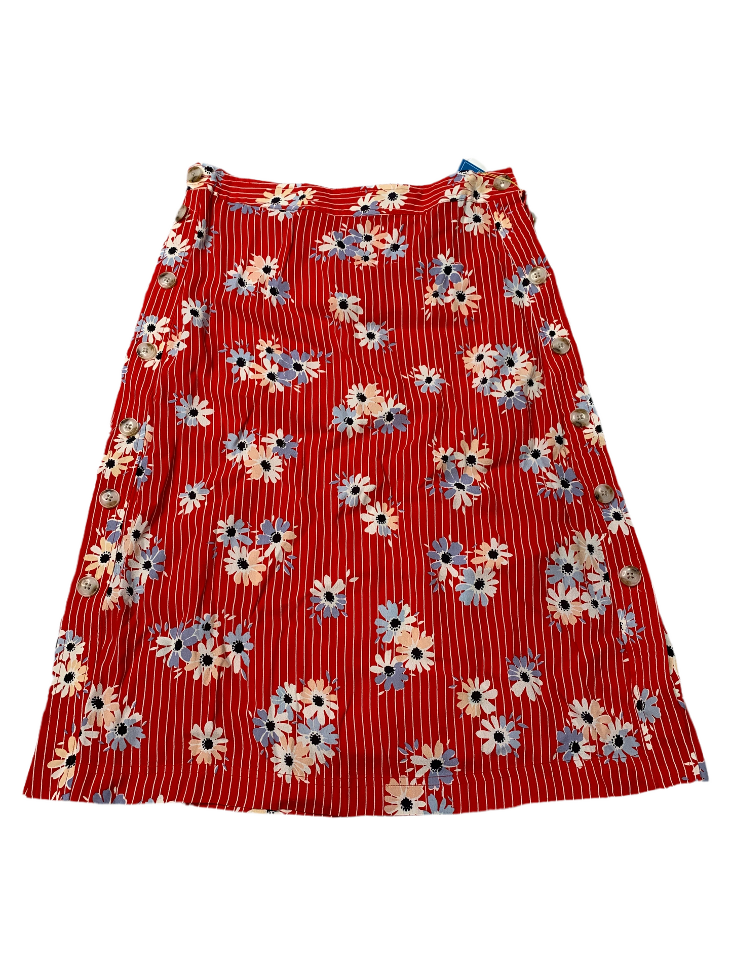 Red Skirt Midi Madewell, Size 4