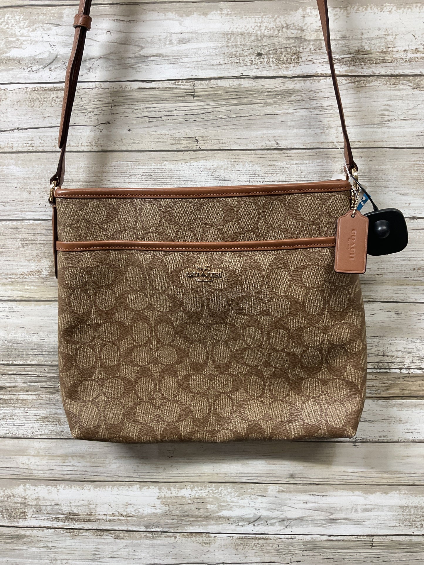 Crossbody Designer By Coach In Brown, Size:Medium