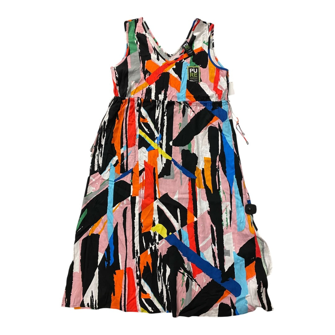 Dress Casual Midi By Cmc In Multi, Size:L