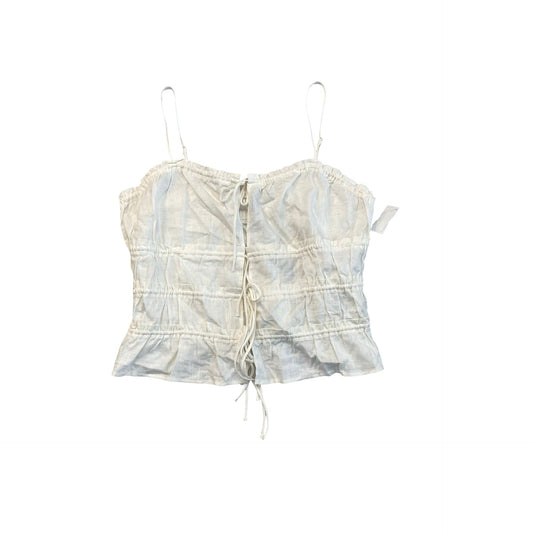 Top Sleeveless By H&M In Cream, Size:L