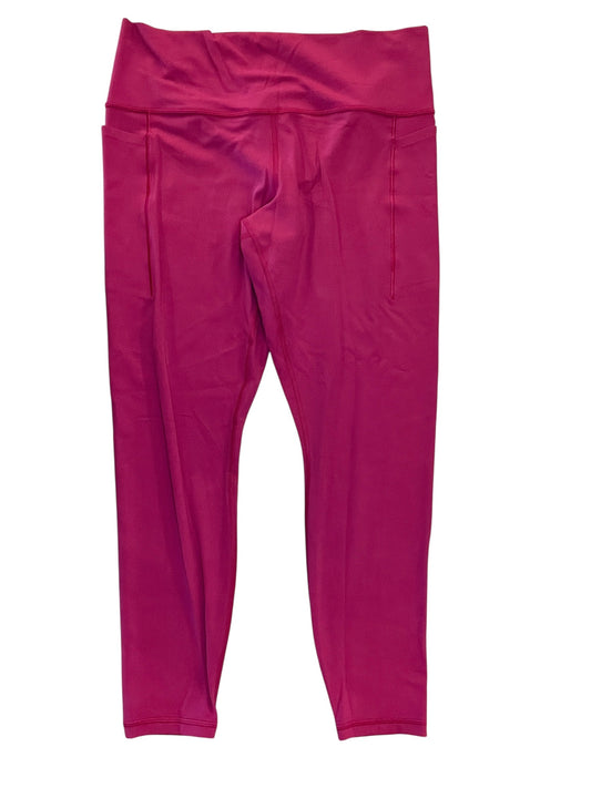 Athletic Leggings By Athleta In Pink, Size:Xl