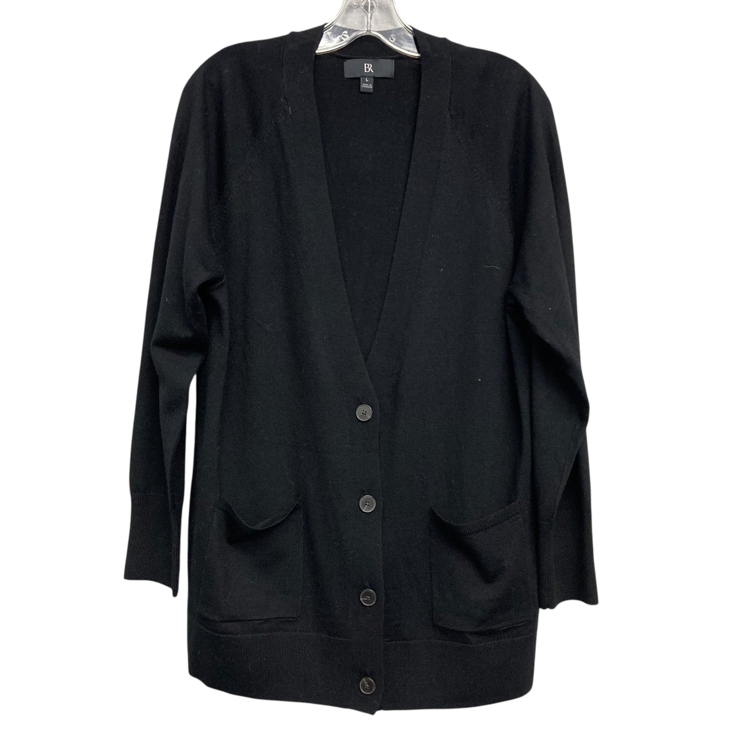 Sweater Cardigan By Banana Republic In Black, Size:L