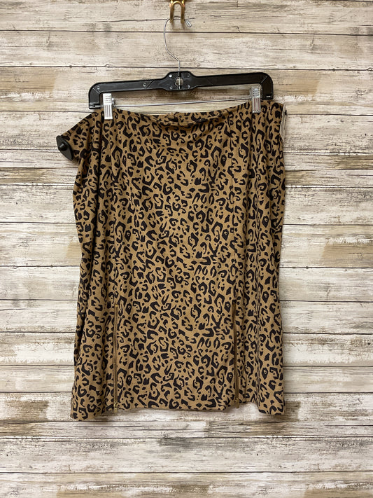 Skirt Midi By Black Label In Animal Print, Size:L