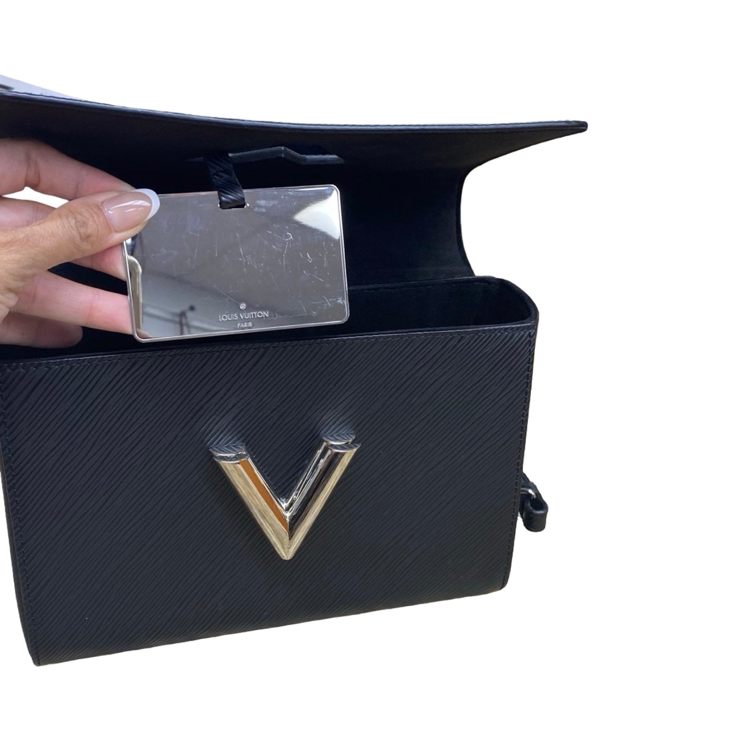 Handbag Luxury Designer By Louis Vuitton In Black, Size:Medium