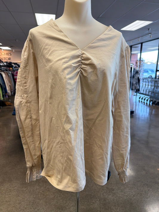 Top Ls By Chicos In Tan, Size:Xl