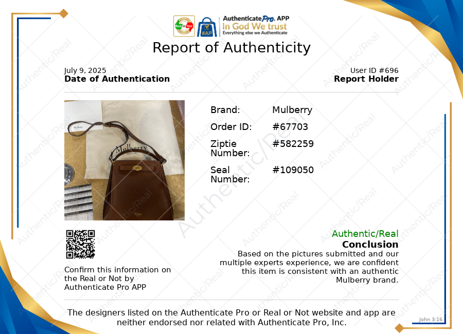 Crossbody Luxury Designer By Mulberry, Size: Small