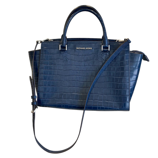 Tote Designer By Michael Kors In Blue, Size:Large