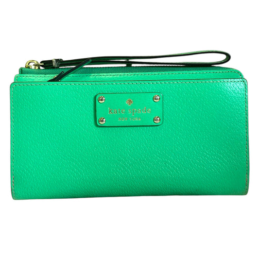 Wristlet Designer By Kate Spade In Green, Size:Medium