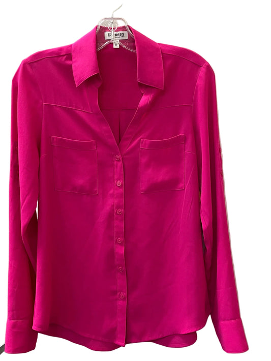Blouse Ls By Express In Purple, Size:Xs