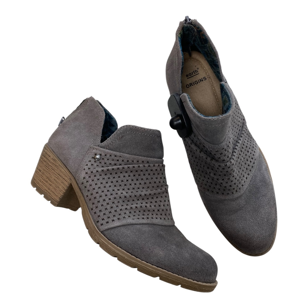 Boots Ankle Heels By Earth Origins In Grey, Size:8.5