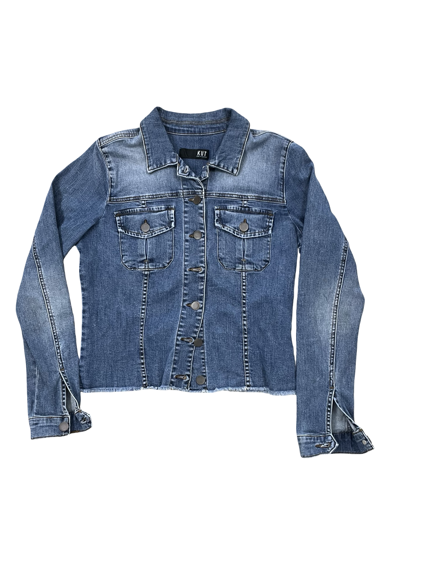 Jacket Denim By Kut In Blue Denim, Size:L