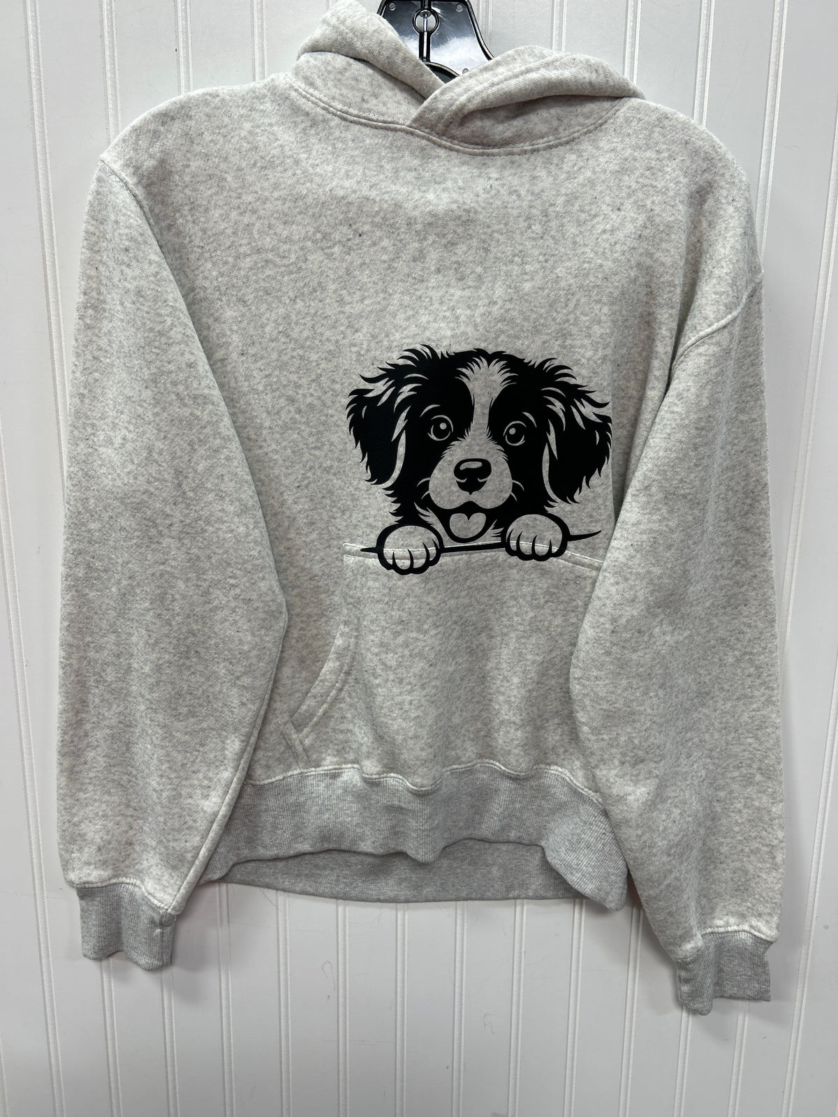 Sweatshirt Hoodie By Clothes Mentor In Grey, Size:M