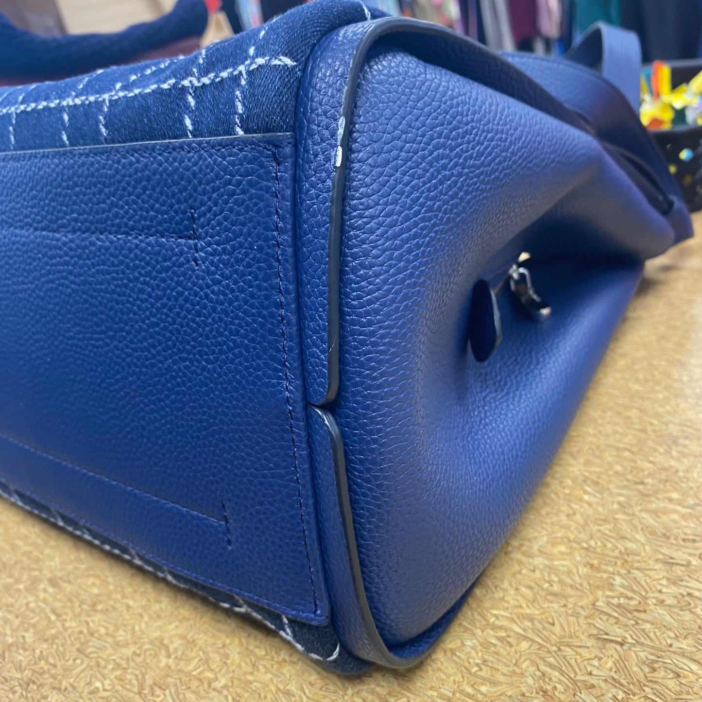 Handbag Designer By Kate Spade In Navy, Size:Large