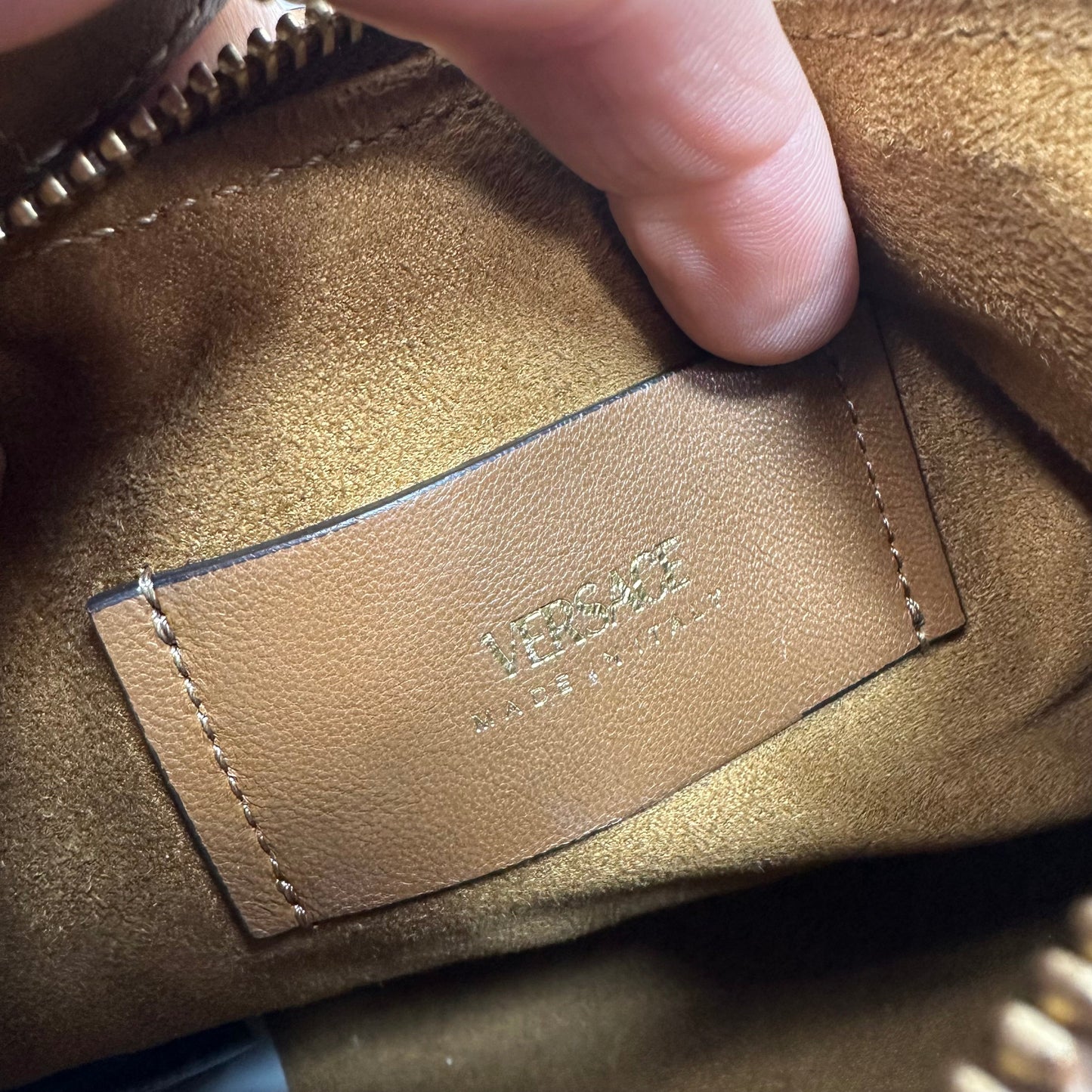 Handbag Luxury Designer By Versace, Size: Small