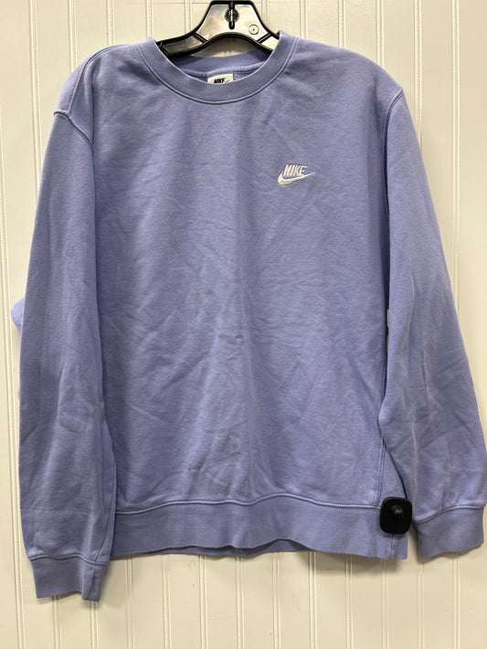 Athletic Sweatshirt Crewneck By Nike Apparel In Purple, Size:L