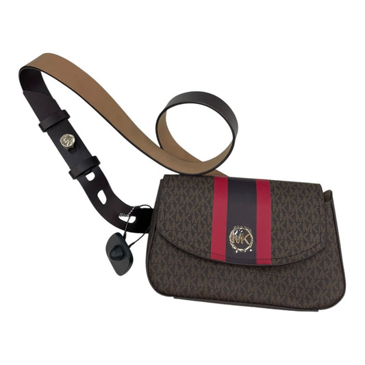 Handbag Designer By Michael Kors In Brown & Red, Size:Small