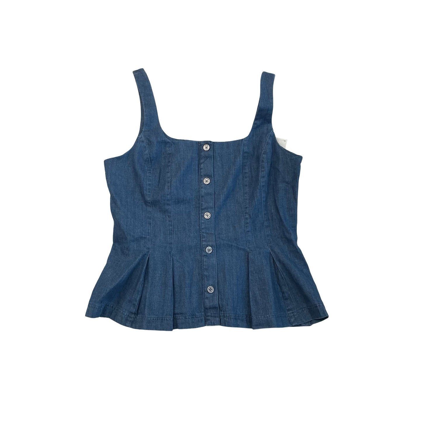 Top Sleeveless By Banana Republic In Blue Denim, Size:12