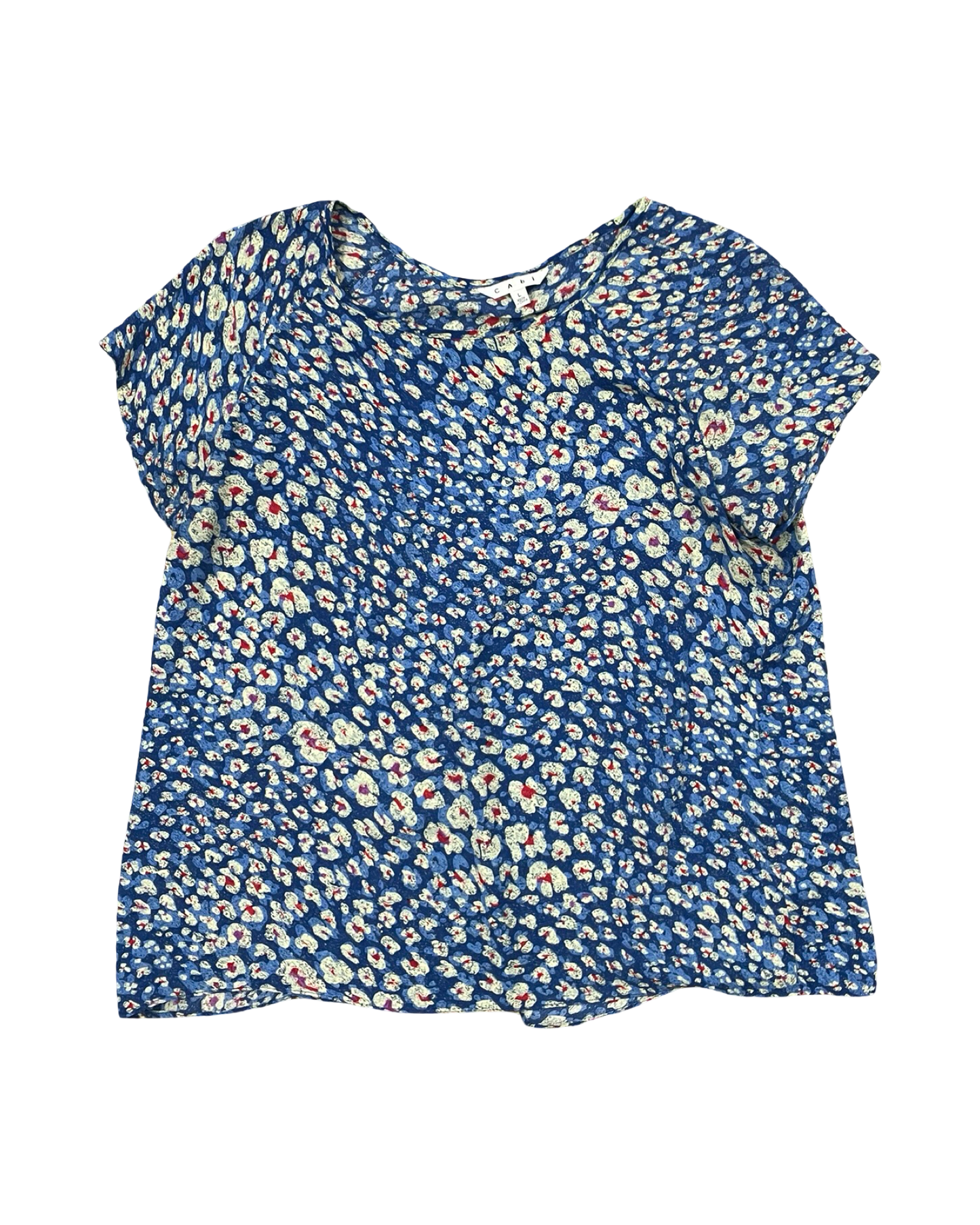 Top Ss By Cabi In Blue & Cream, Size:L