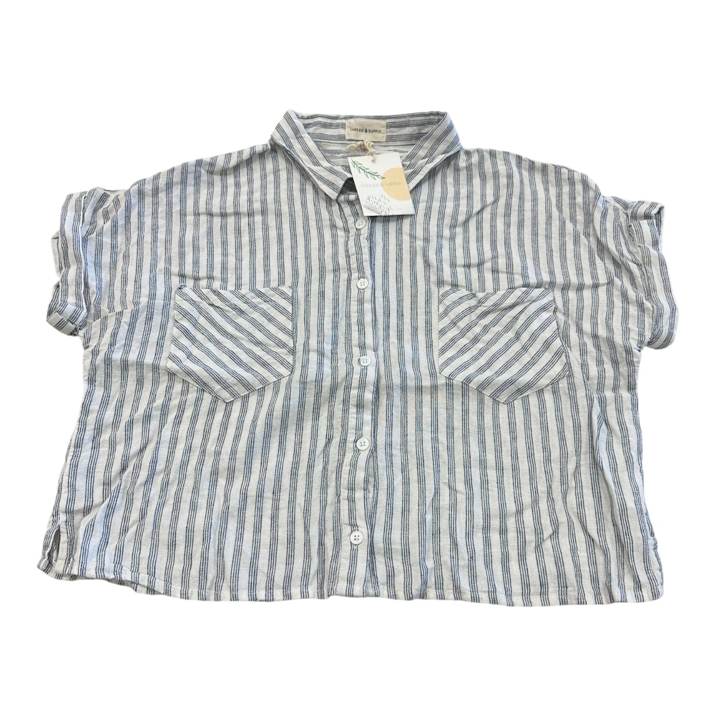 Top Ss By Thread And Supply In Striped Pattern, Size:L