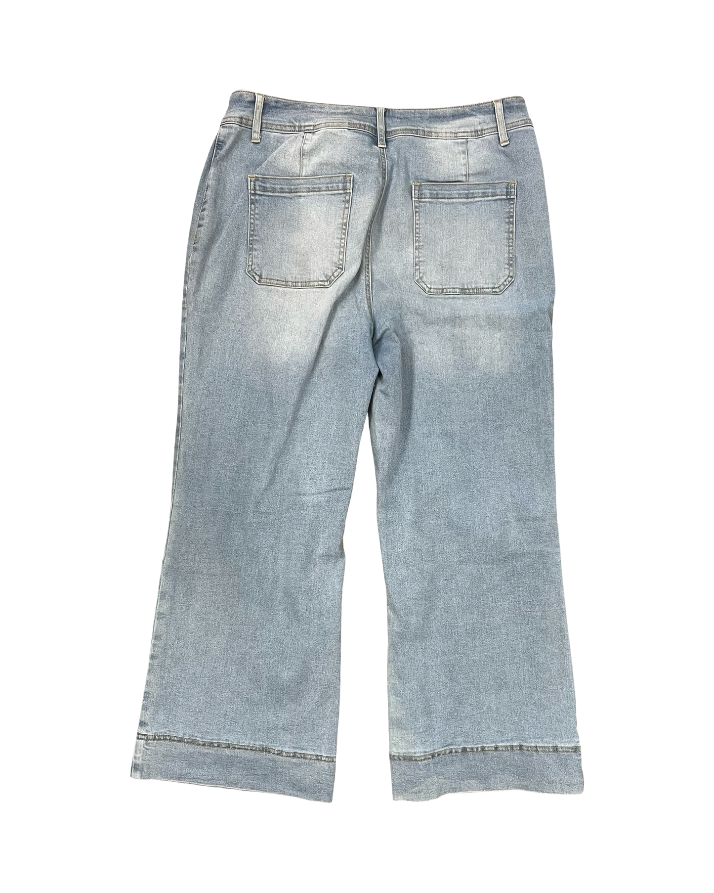 Jeans Wide Leg By Clothes Mentor In Blue Denim, Size:14