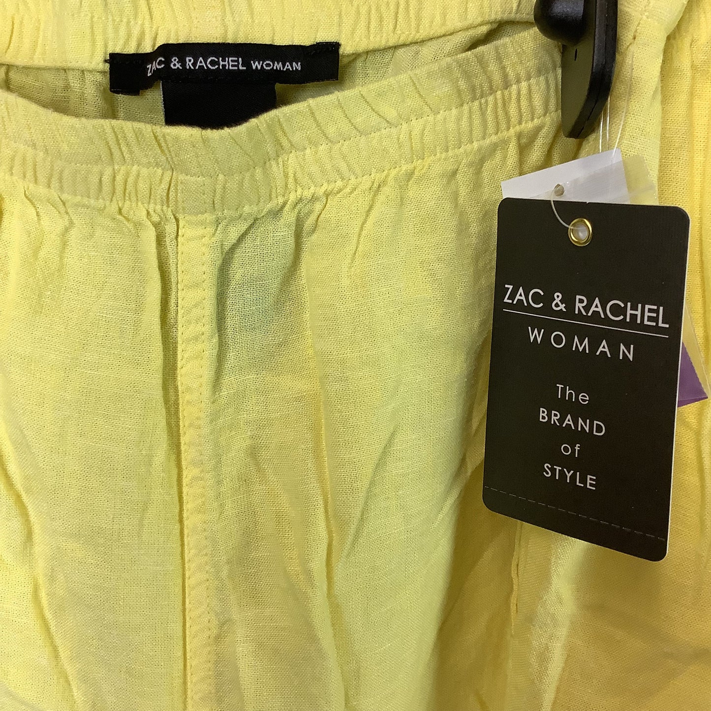 Pants Linen By Zac And Rachel In Yellow, Size: 3x