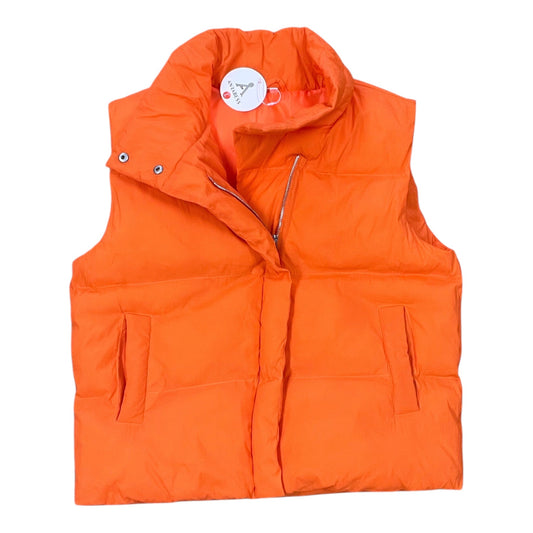 Vest Puffer & Quilted By Anrabess In Orange, Size:L