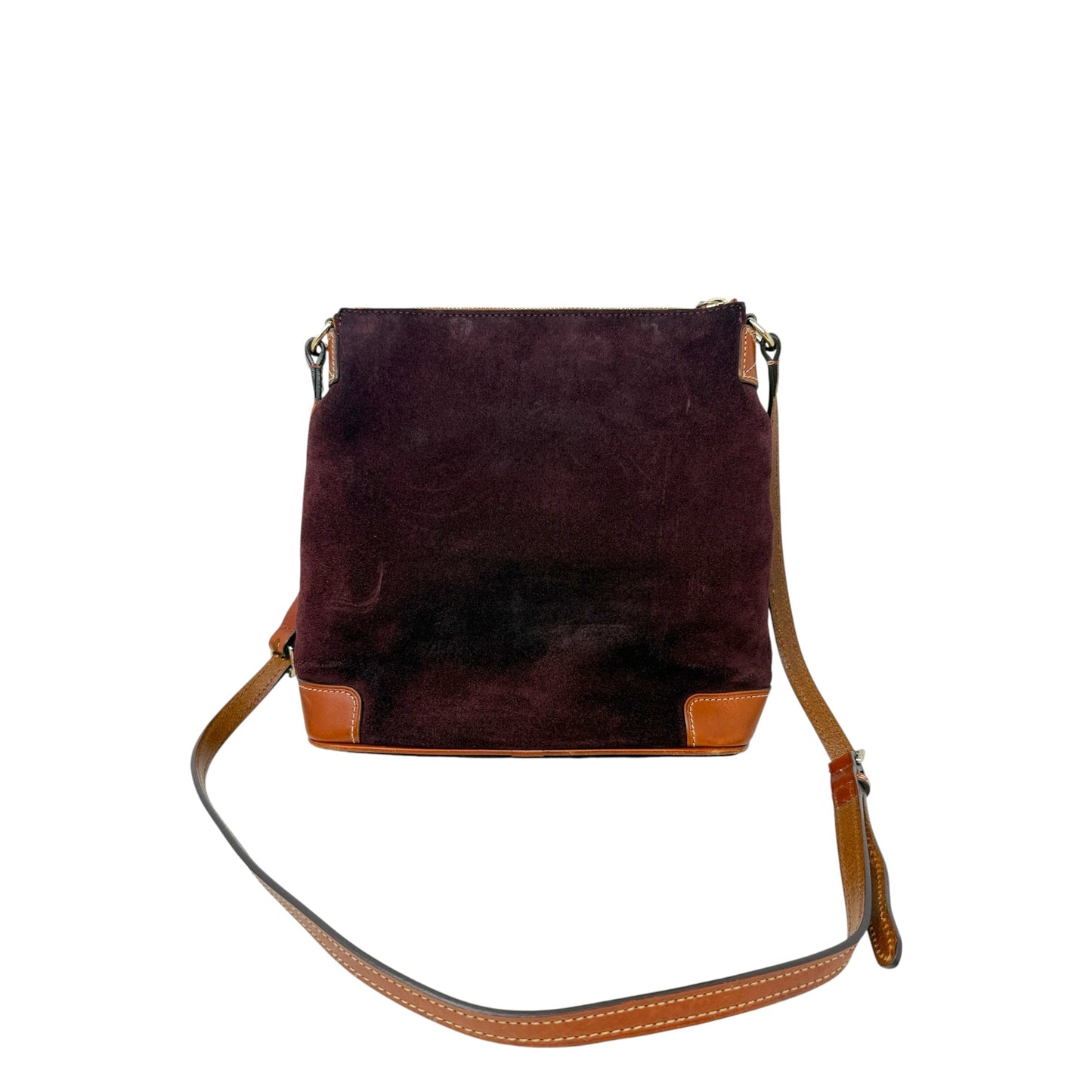 Suede Letter Carrier Crossbody Designer By Dooney And Bourke, Size: Medium