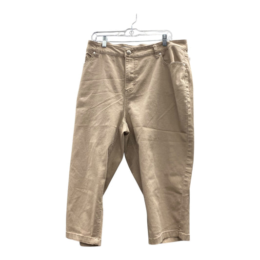 Pants Cropped By Catherines In Tan, Size:24