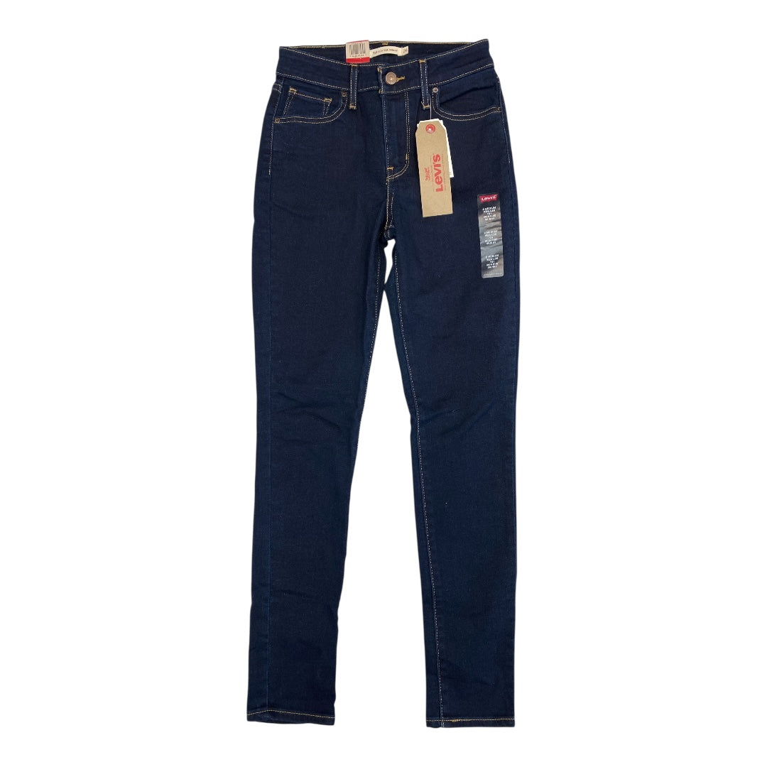 Jeans Skinny By Levis In Blue Denim, Size:2