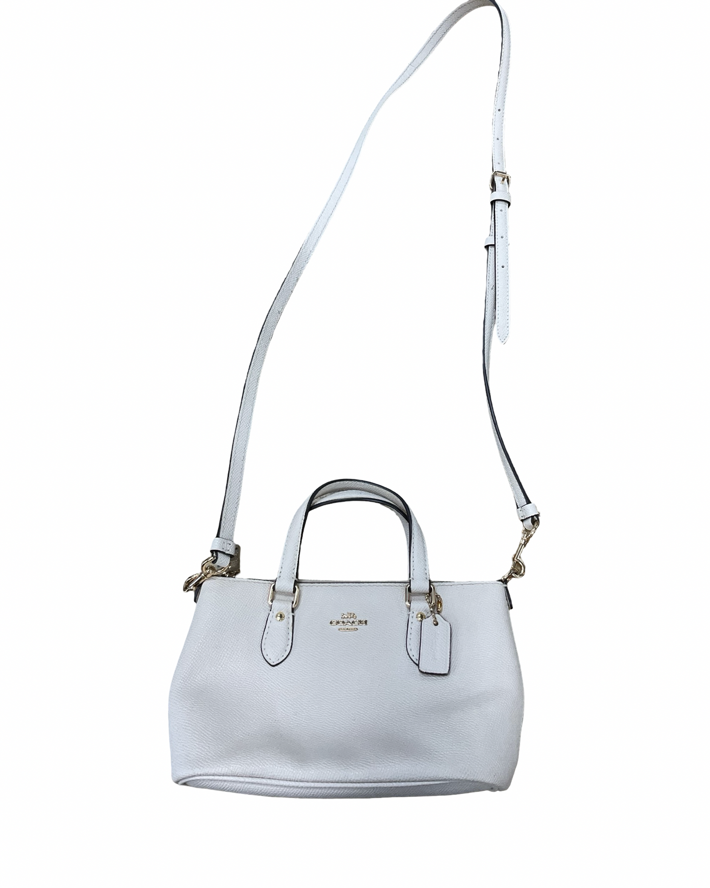 Crossbody Designer By Coach In Cream, Size:Small