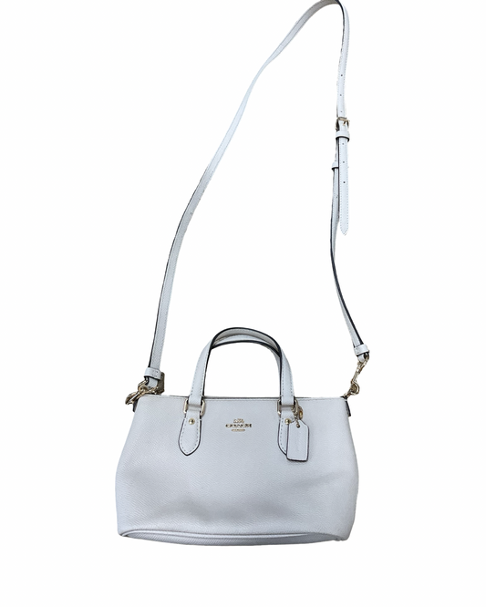Crossbody Designer By Coach In Cream, Size:Small