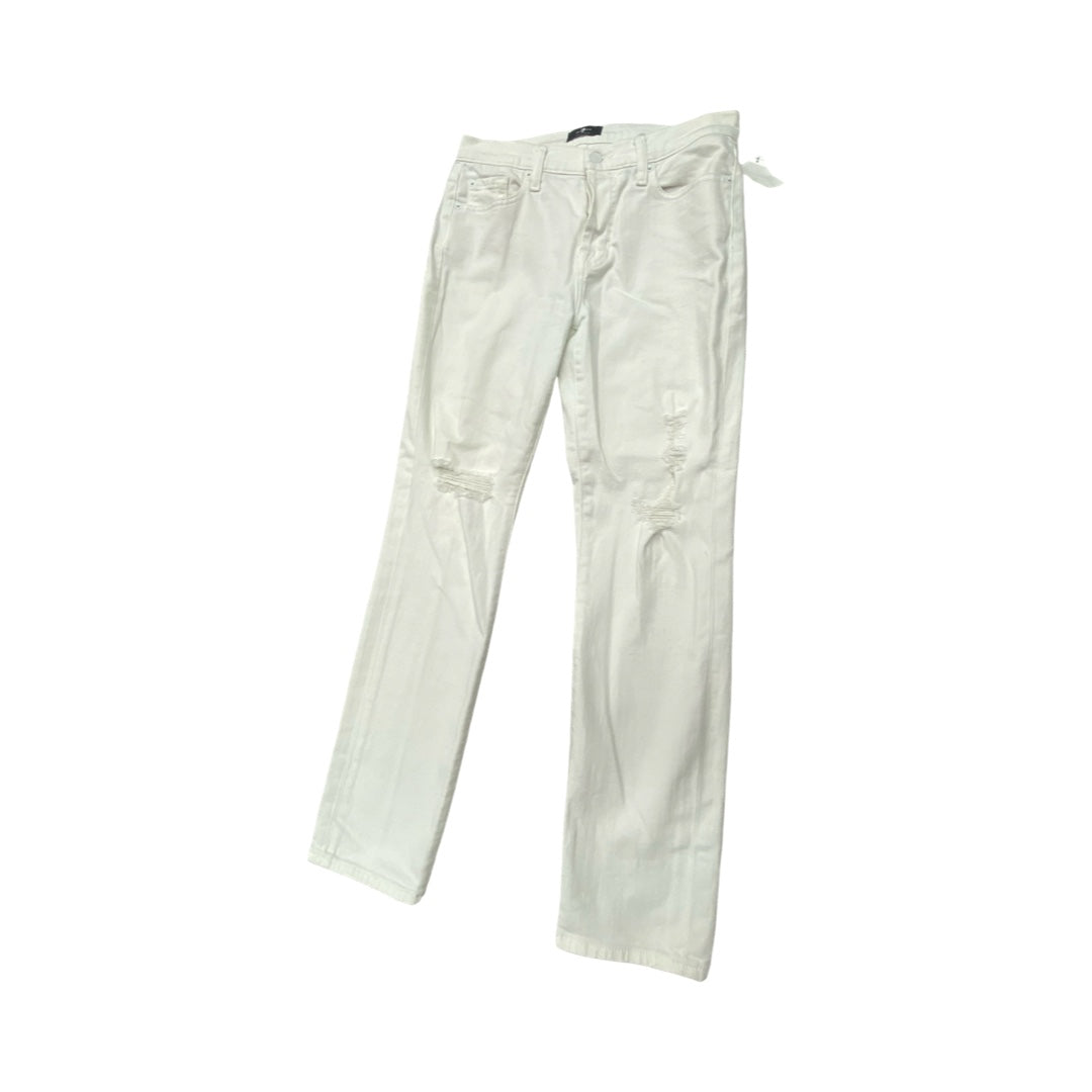 Jeans Straight By 7 For All Mankind In White, Size:4