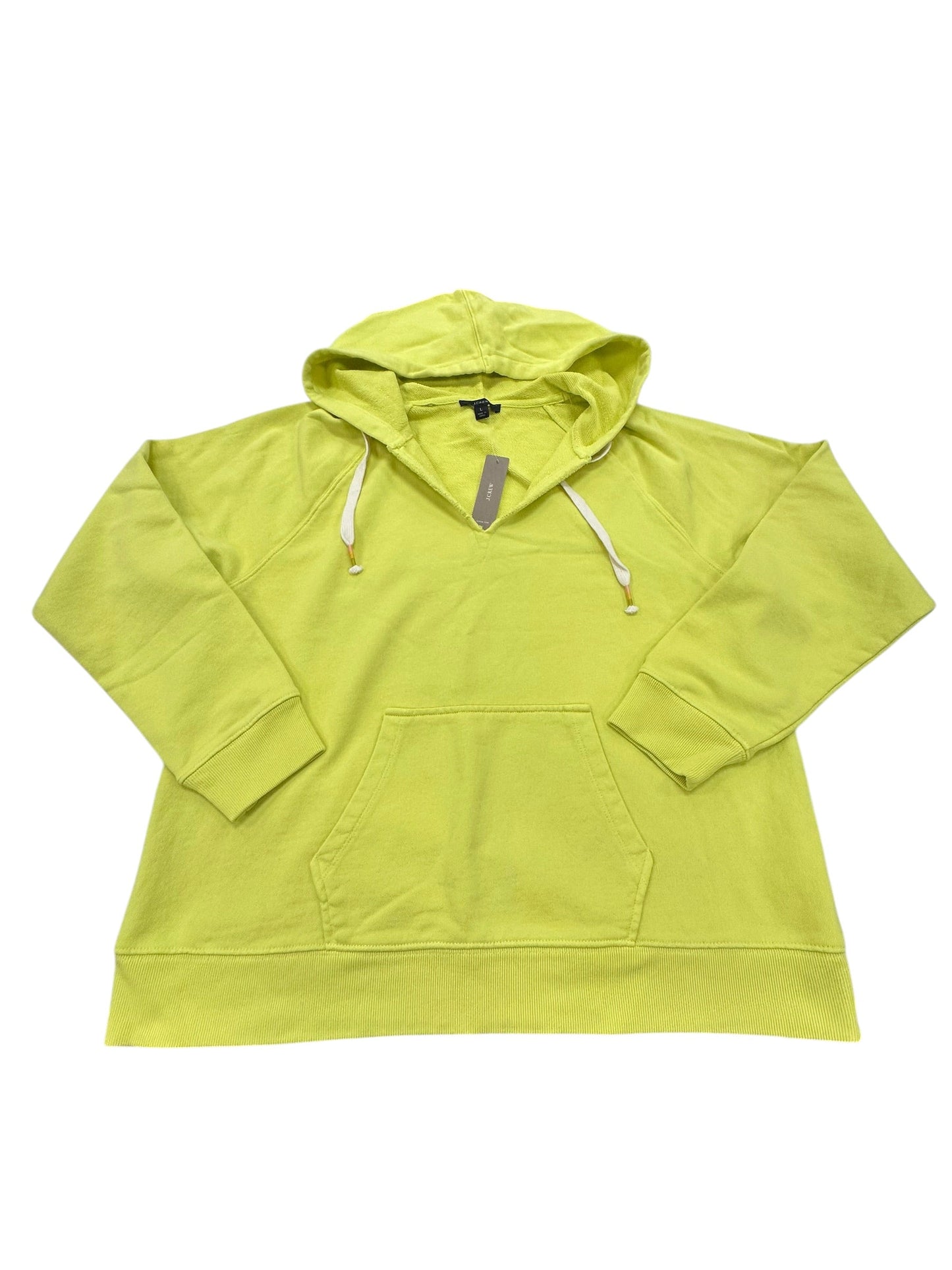 Sweatshirt Hoodie By J. Crew In Chartreuse, Size:L