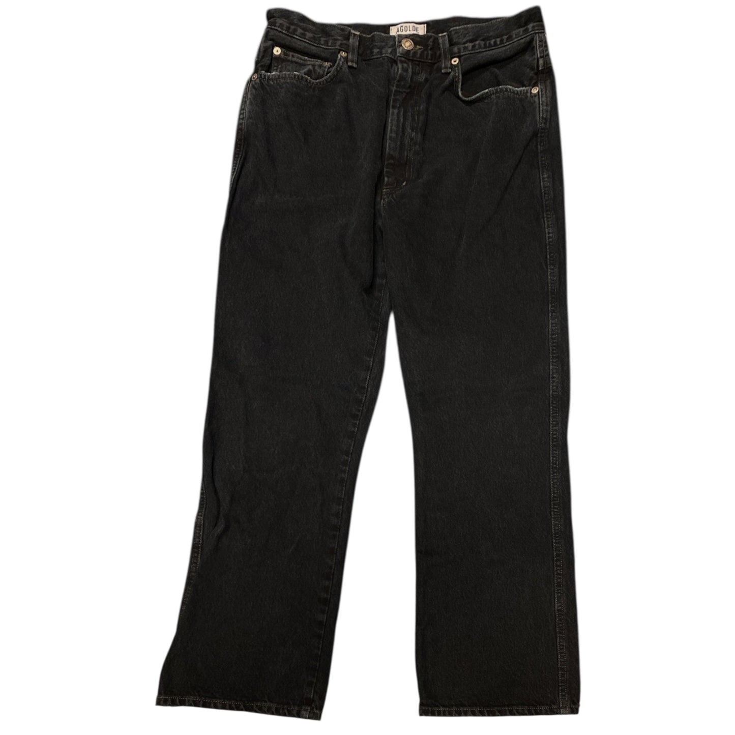 Jeans Boyfriend By Agolde In Black Denim, Size:10